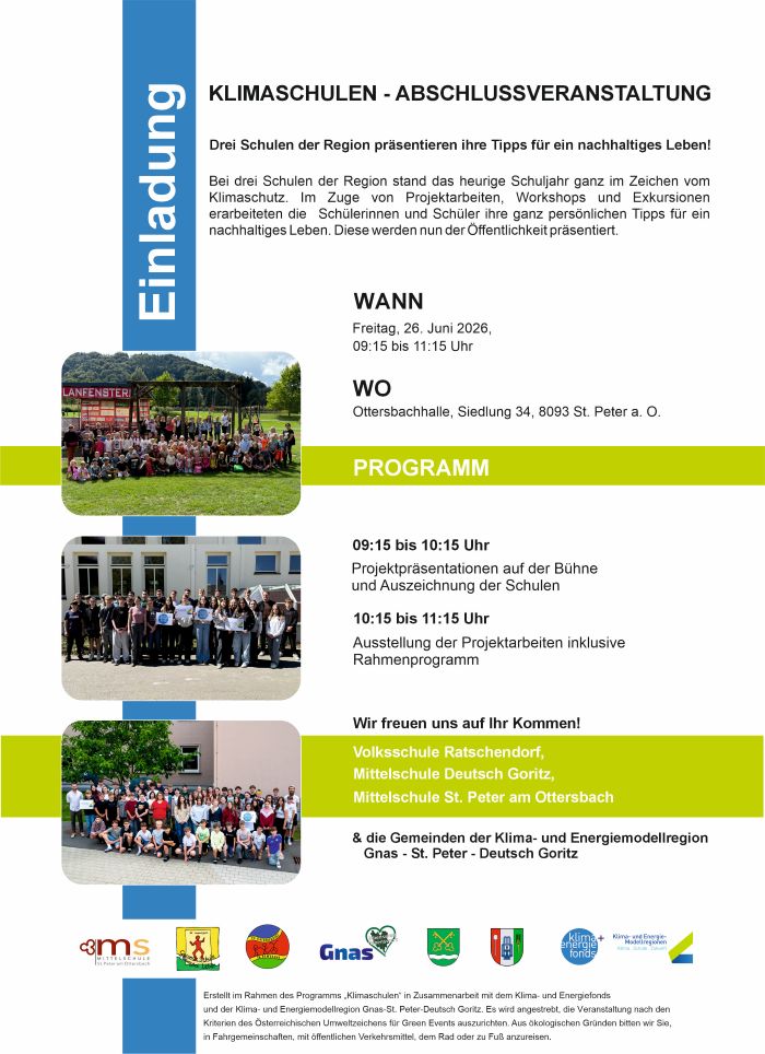 Klimaschulen-Abschlussveranstaltung am 26.06.2026