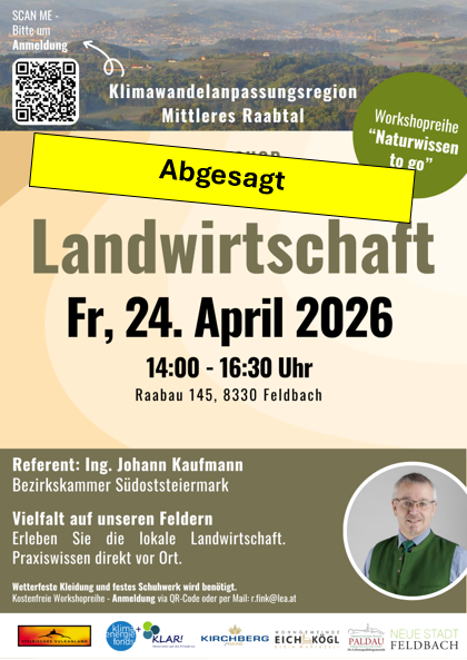 Der morgige Workshop ist leider abgesagt.