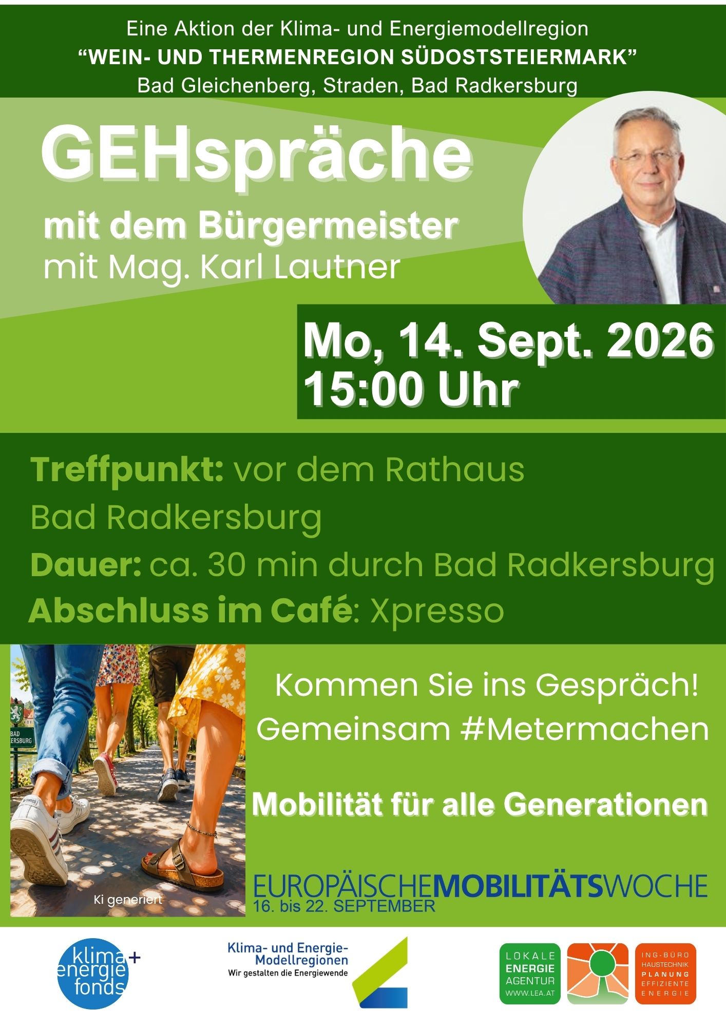 GEHspräch in Bad Radkersburg mit Bürgermeister Mag. Karl Lautner