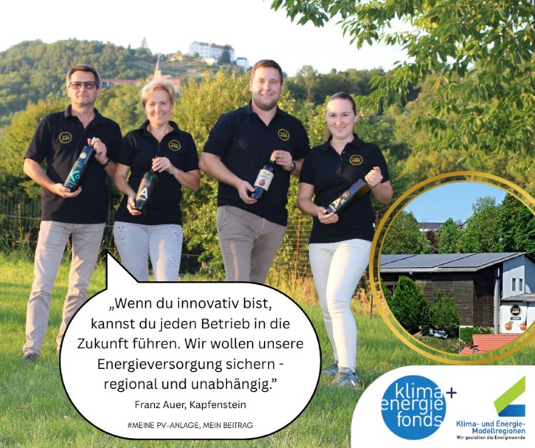 Der Familienbetrieb Apfelhof Auer setzt auf Energieunabhängigkeit: Es wurden drei PV-Projekte mit einer Leistung von 110kWp umgesetzt. Speicher und E-Ladesäule folgen. (c) (gr. Foto) Fam. Auer