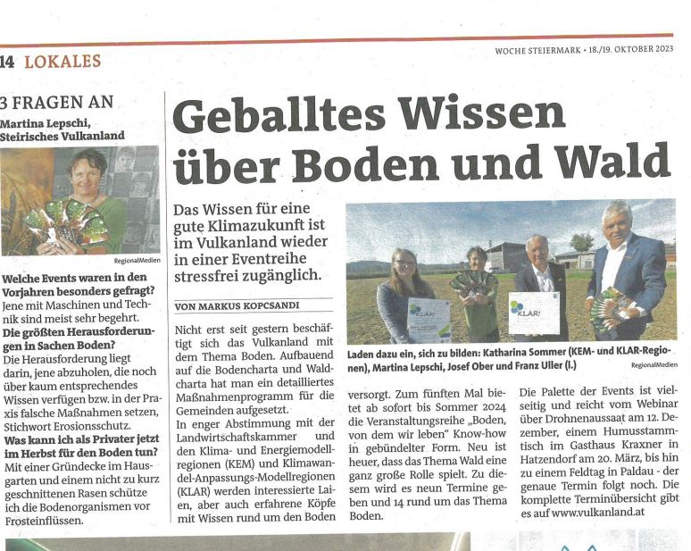 Bodenreihe in der Woche