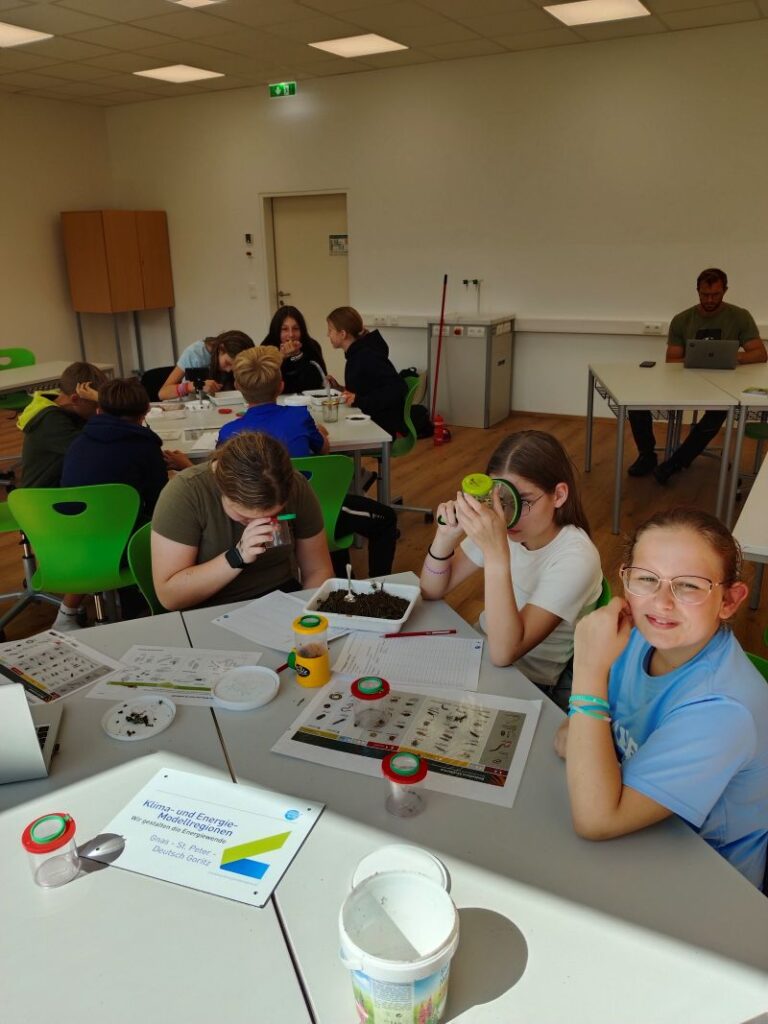 Eindrücke von der Station „Bodenleben“ der KEM am „Bodentag“ der dritten Klassen der MS Gnas (Fotos: Schaberl)