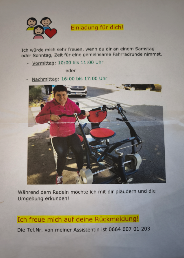 Einladung zum Radfahren