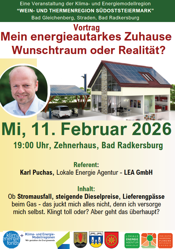 Mein energieautarkes Zuhause – Wunschtraum oder Realität? in Bad Radkersburg