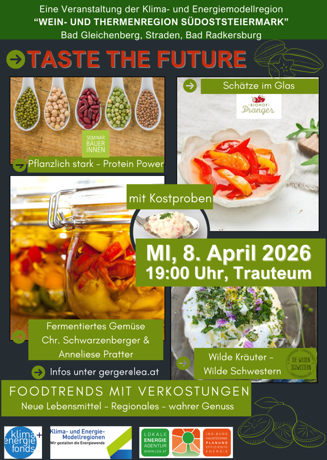 Lebensmitteltrends mit Verkostungen Gleichenberg