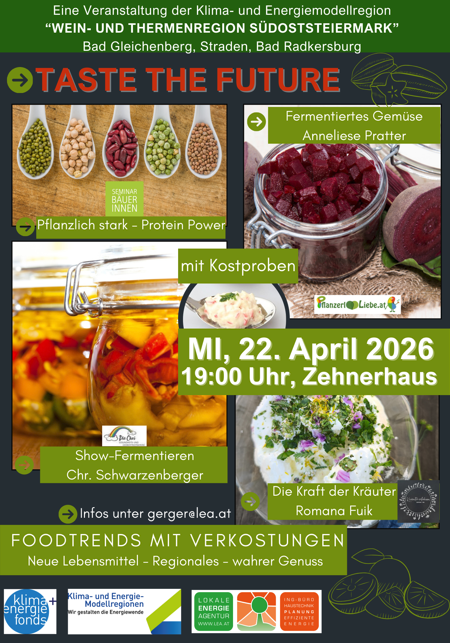 Taste the future - Fermentieren Haltbarmachen Verkostungen Radkersburg
