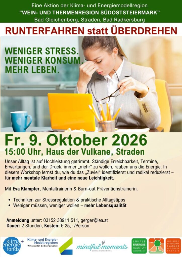 Runterfahren statt Überdrehen – weniger Stress, mehr Leben